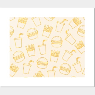 Fast Food Pattern Posters and Art